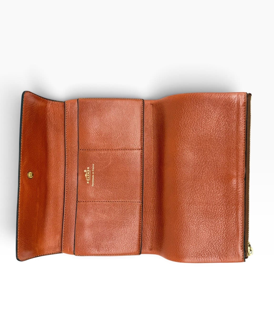 Delvaux Delvaux vintage continental wallet / portefeuille – cognac