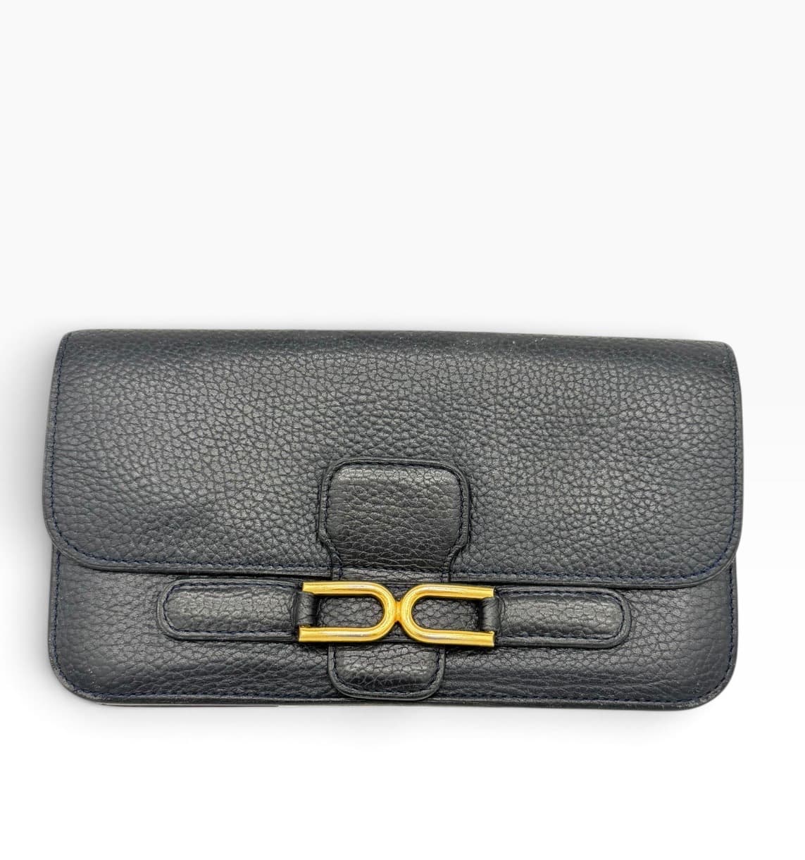 Delvaux Delvaux vintage continental wallet / portefeuille β zwart leder