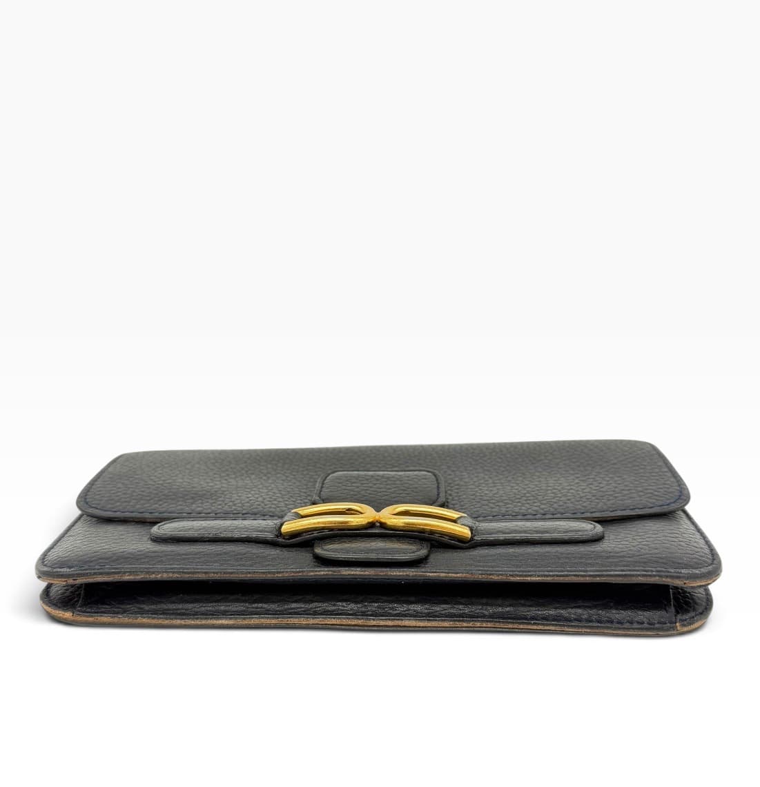 Delvaux Delvaux vintage continental wallet / portefeuille β zwart leder