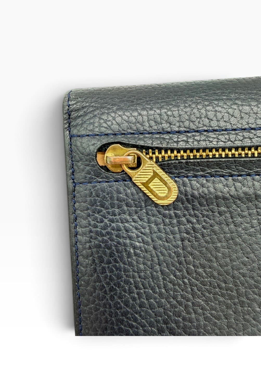 Delvaux Delvaux vintage continental wallet / portefeuille β zwart leder