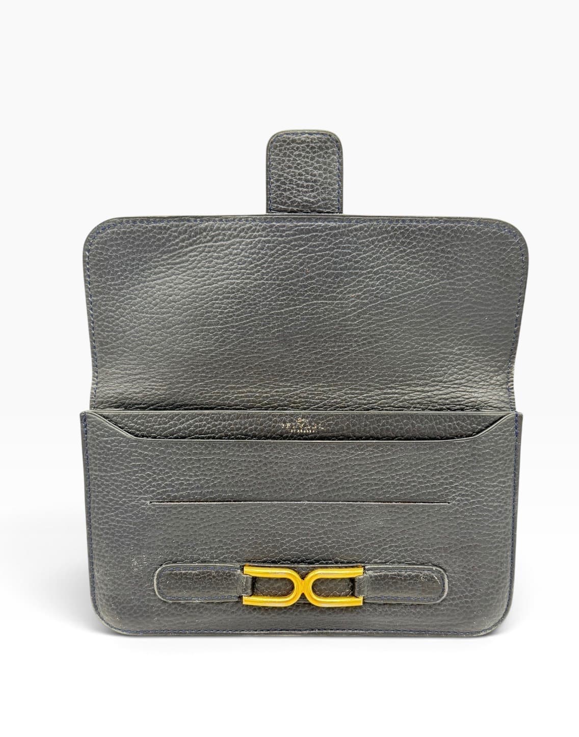Delvaux Delvaux vintage continental wallet / portefeuille β zwart leder