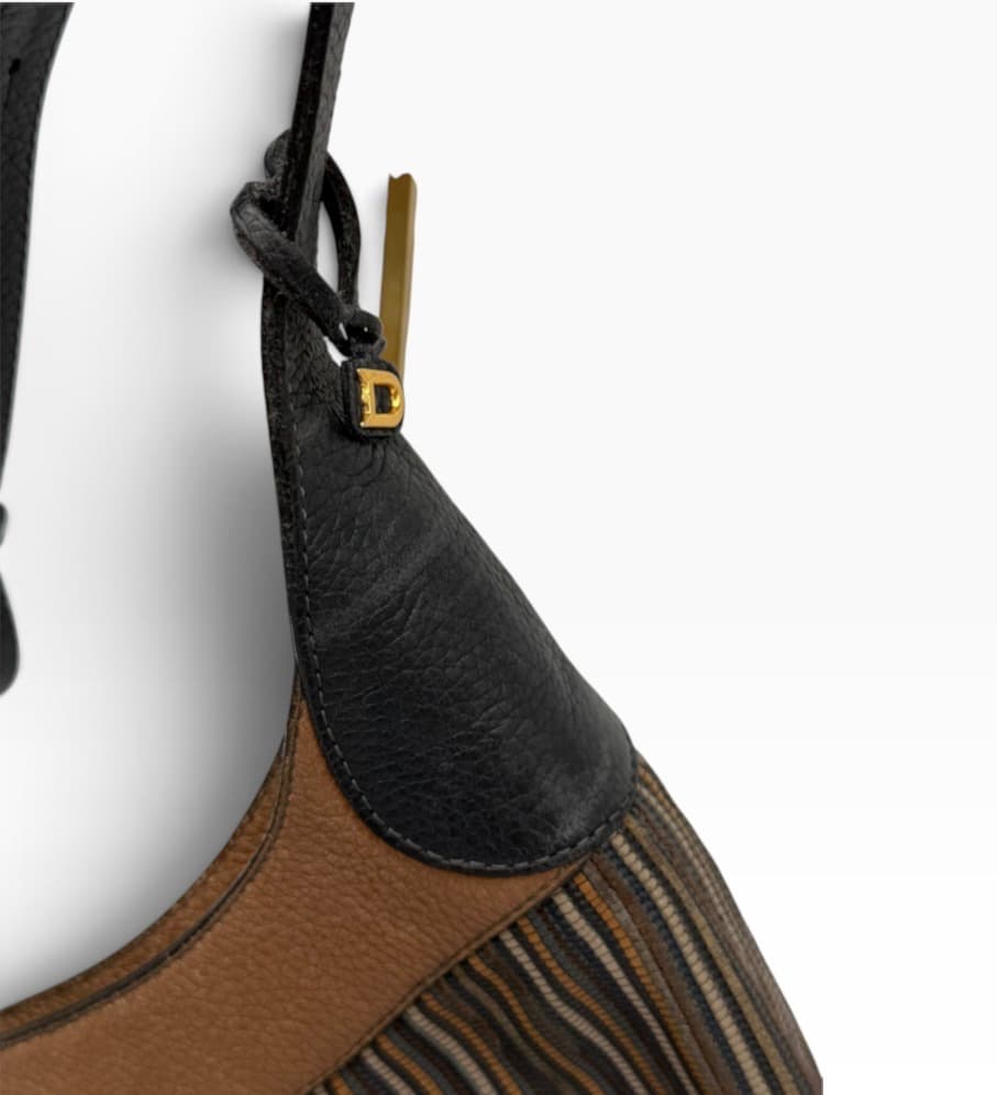 Delvaux Delvaux Satan – Toile de Cuir / Multicolor